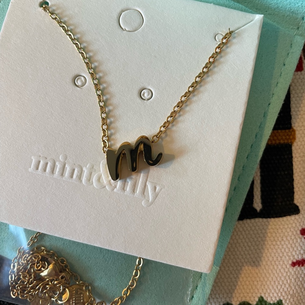 Gold Initial Necklace - Picture 2 of 4